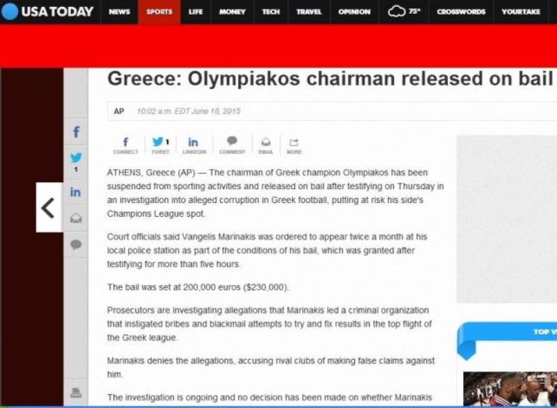 Ο διεθνής Τύπος για Μαρινάκη (photos)
