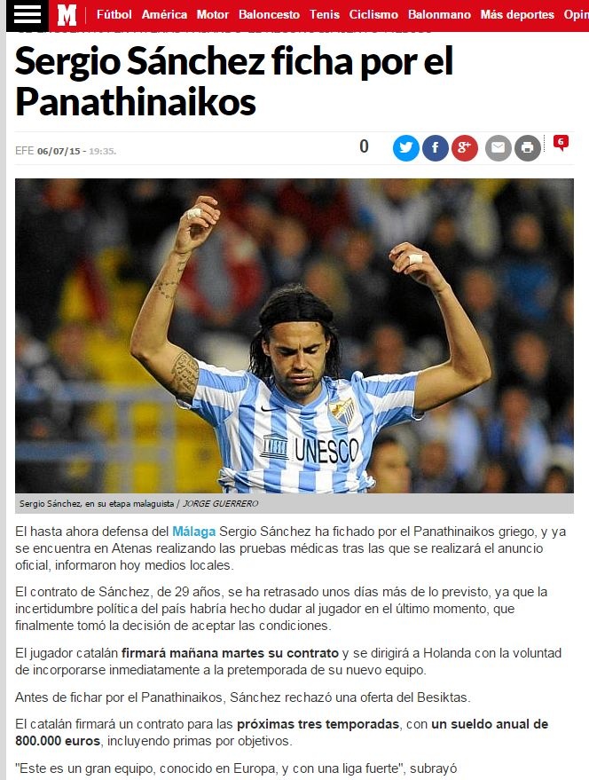 Οι Ισπανοί για Σάντσες και Παναθηναϊκό (photos)