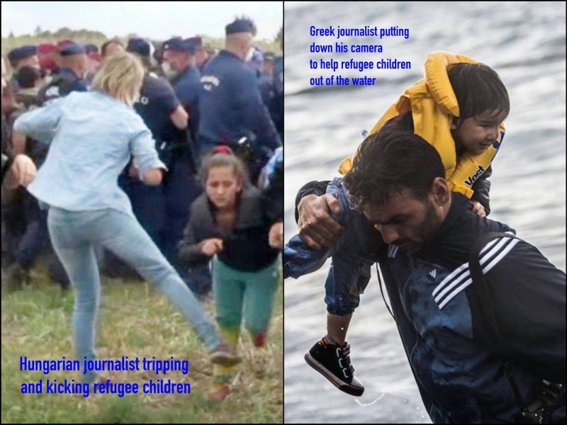 Τα δυο πρόσωπα της δημοσιογραφίας (photo)