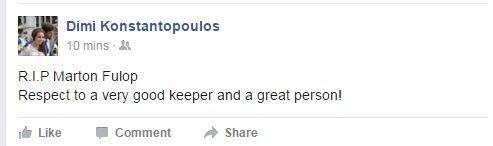 Το συγκινητικό μήνυμα του Κωνσταντόπουλου για Φούλοπ (photo)