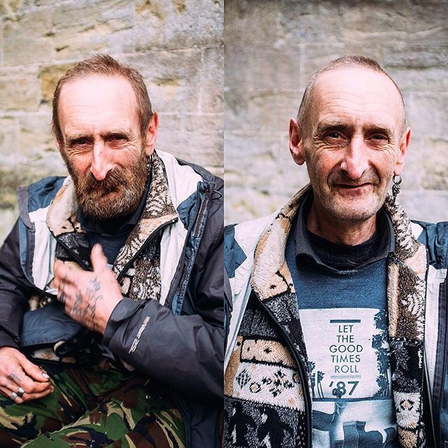 Ένας άνδρας στην Αγγλία προσφέρει δωρεάν κούρεμα σε άστεγους (photos)