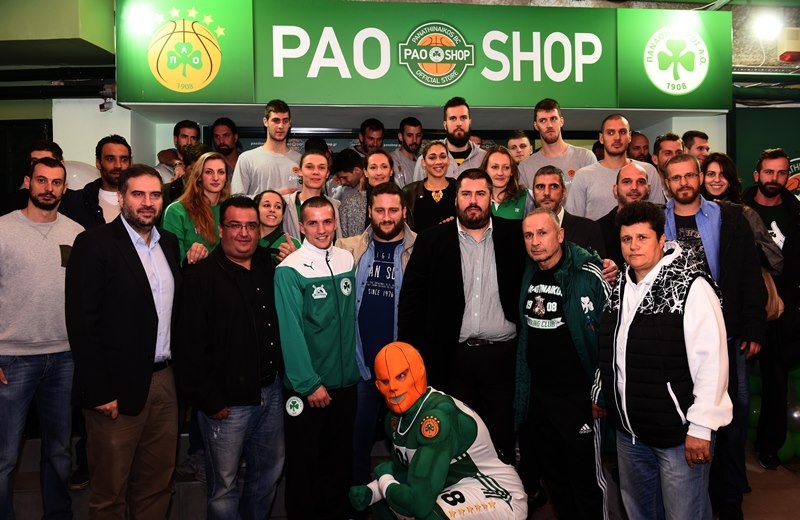 «Πράσινη» λάμψη στα εγκαίνια του PAO Shop (photos)