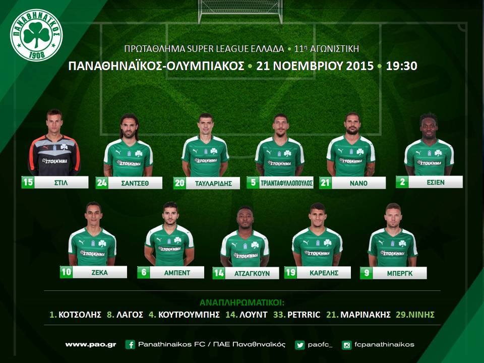 Παναθηναϊκός - Ολυμπιακός: Με βασικό τον Εσιέν (photo)