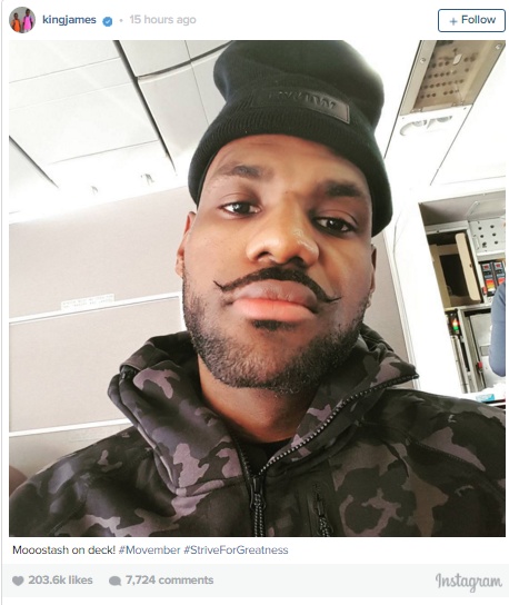 Το παράκανε με το μουστάκι ο Λεμπρόν (photo)