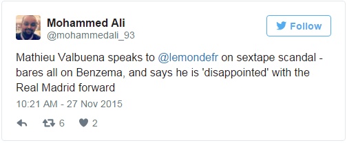 Βαλμπουενά: «Αθώος ο Σισέ, επέμενε να γνωρίσω τον εκβιαστή ο Μπενζεμά»