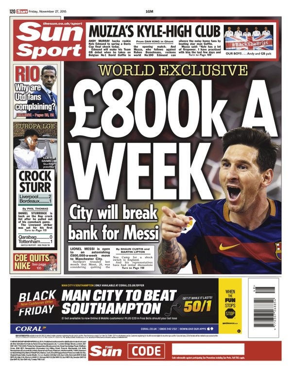 Τρελό χρήμα σε Μέσι από Σίτι! (photos)