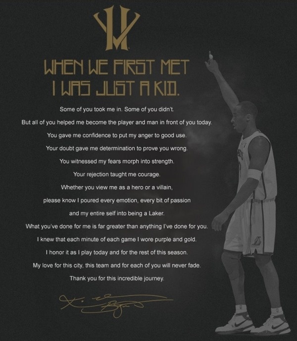 Τέλος εποχής! Ανακοίνωσε το «αντίο» ο Μπράιαντ! (photos+videos)