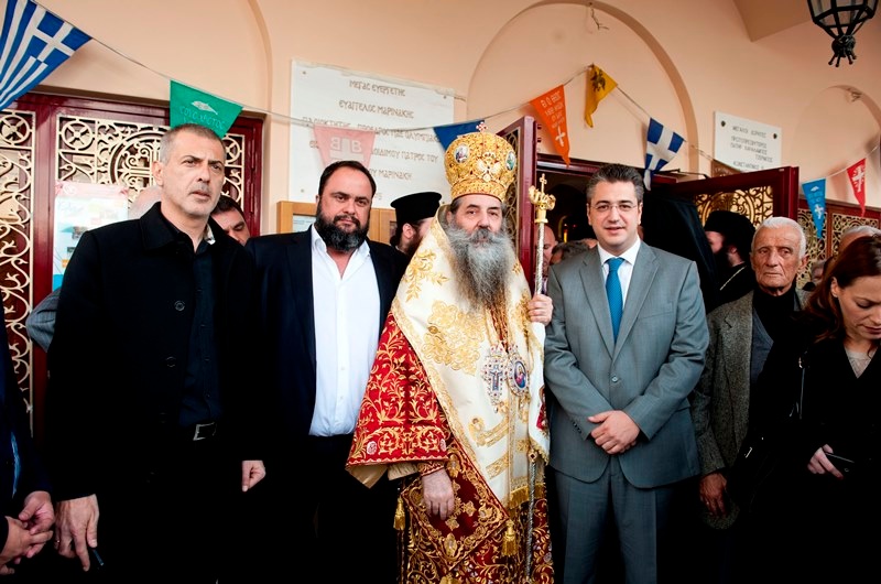 Αποκαλυπτήρια επιγραφής προς τιμήν του Μαρινάκη (photos)