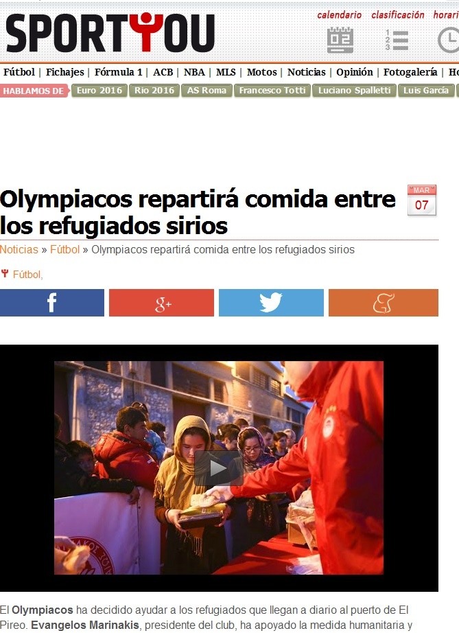 Ολυμπιακός: Σ’ όλον τον κόσμο η βοήθεια στους πρόσφυγες! (photos)