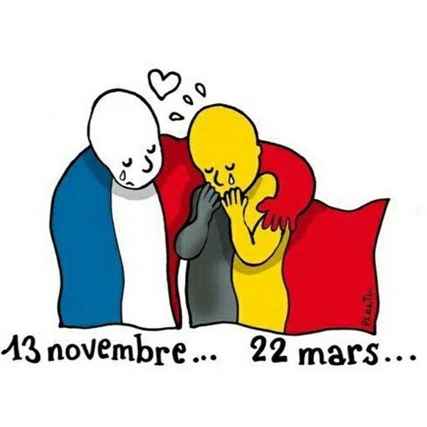 Βέλγιο Εκρήξεις: Γαλλία και… Τεντέν στο πλευρό του Βελγίου! (photos)