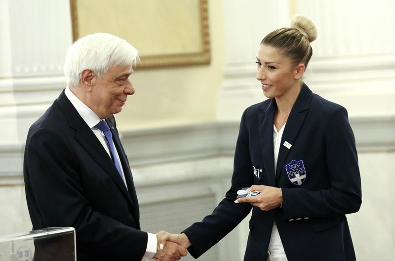 Στον Πρόεδρο της Δημοκρατίας Κορακάκη και Ολυμπιονίκες (photos)