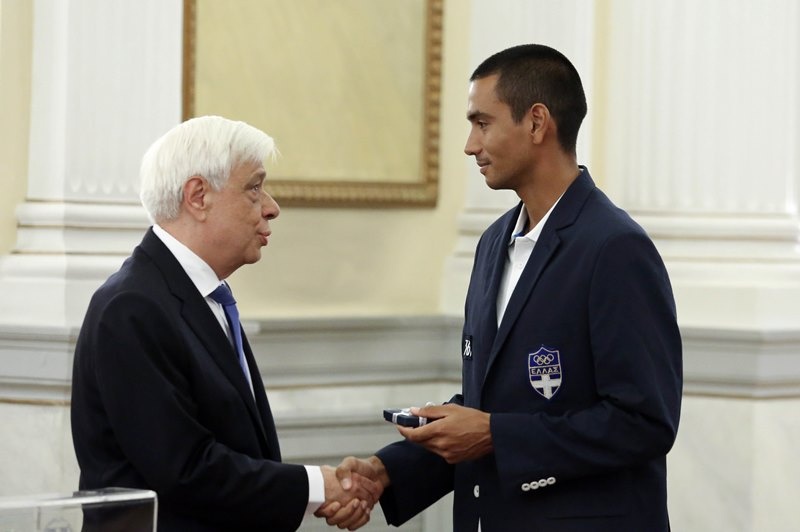 Στον Πρόεδρο της Δημοκρατίας Κορακάκη και Ολυμπιονίκες (photos)