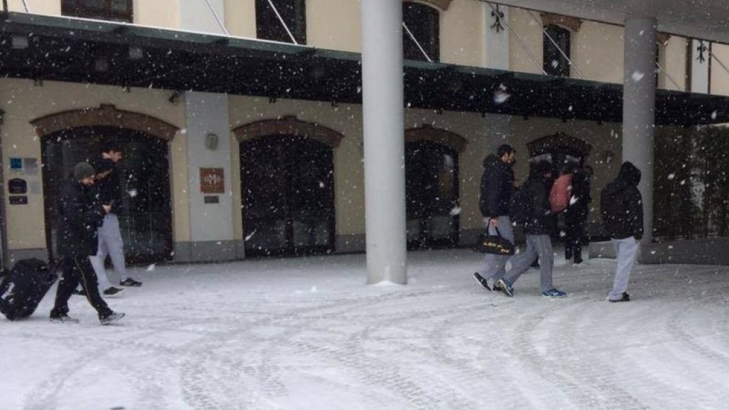 Πήγε για προπόνηση με χιόνια η ΑΕΚ (photos)