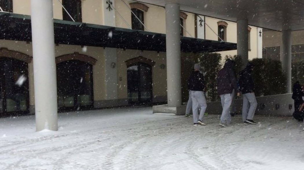 Πήγε για προπόνηση με χιόνια η ΑΕΚ (photos)
