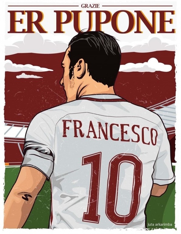 Οι φωτογραφίες των φανατικών της Ρόμα για το «αντίο» του Τότι