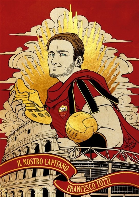 Οι φωτογραφίες των φανατικών της Ρόμα για το «αντίο» του Τότι