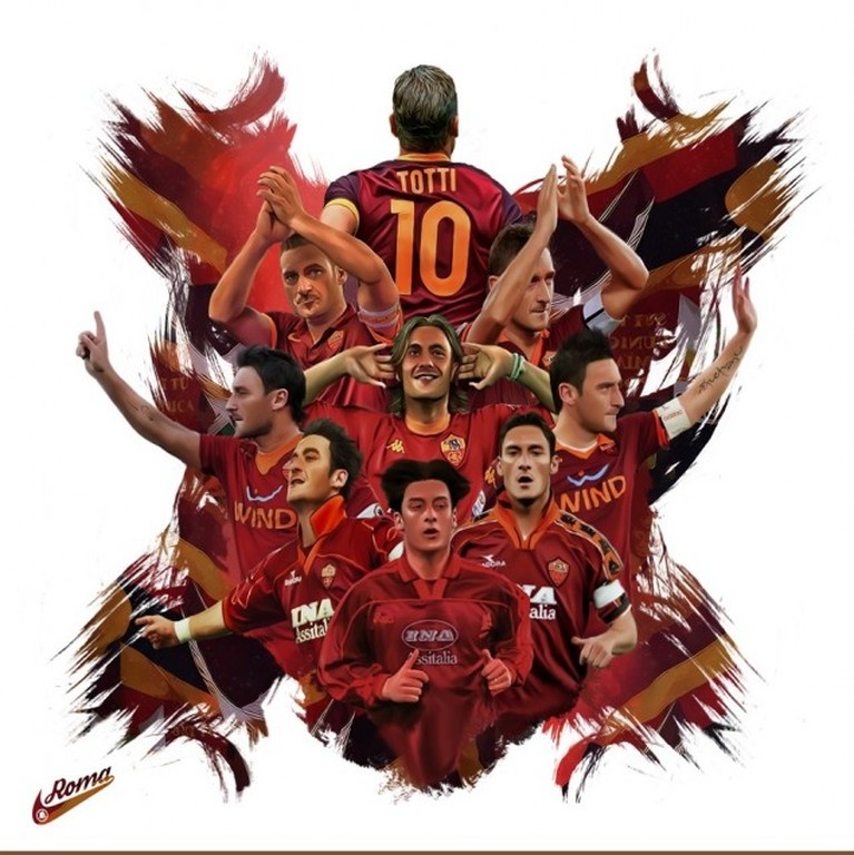 Οι φωτογραφίες των φανατικών της Ρόμα για το «αντίο» του Τότι