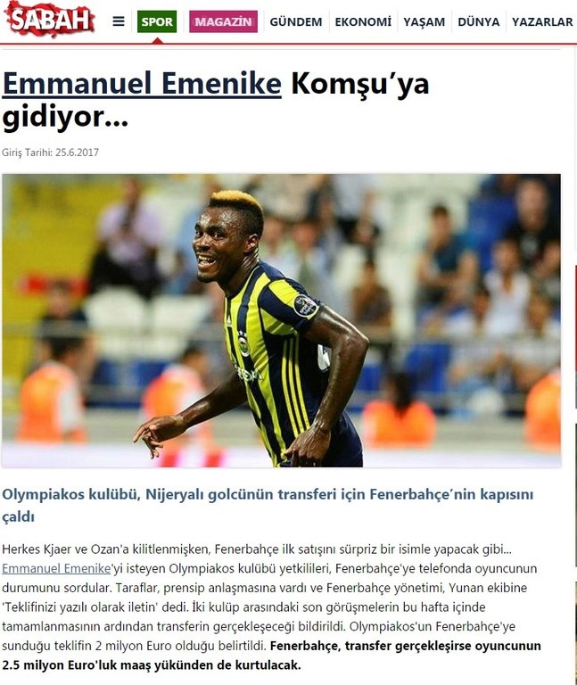 Ολυμπιακός: «Συμφωνία για Εμενίκε»