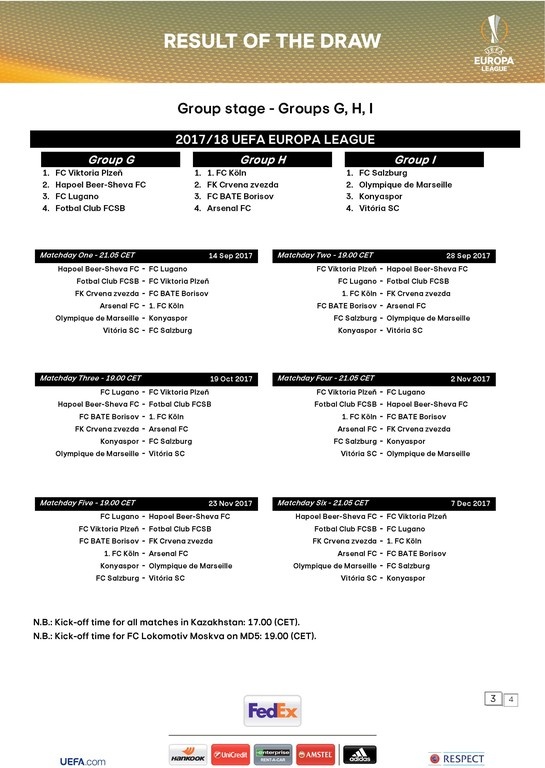 ΑΕΚ: Το πρόγραμμα στο Europa League