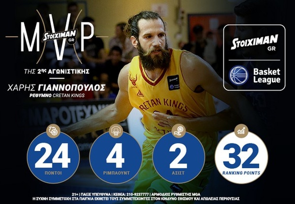 Basket League: Στα... δύο ο τίτλος του MVP