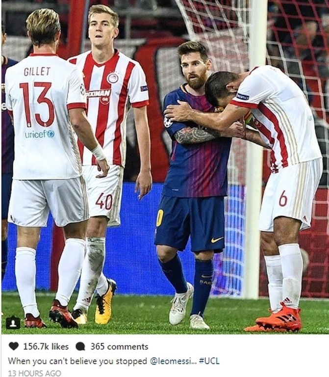 Ολυμπιακός - Μπαρτσελόνα: Η φωτογραφία της UEFA που... έριξε το Instagram (photo)