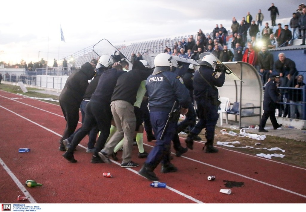 Χοντρό επεισόδιο και τραυματισμός οπαδού στο ΑΠΕ Λαγκαδάς-Ηρακλής (photos)