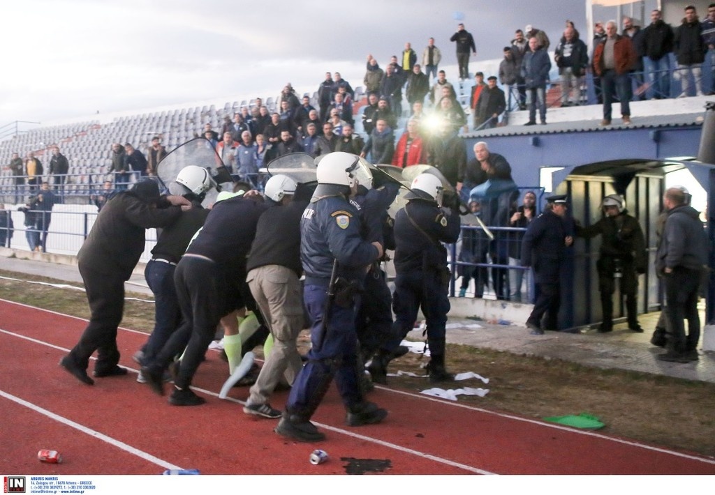 Χοντρό επεισόδιο και τραυματισμός οπαδού στο ΑΠΕ Λαγκαδάς-Ηρακλής (photos)