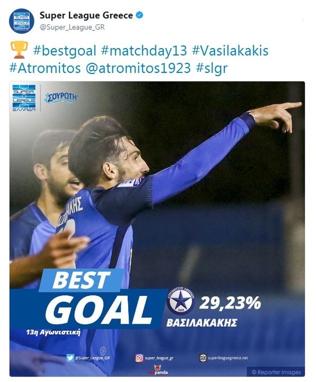 Super League: Κορυφαίοι Λιβάγια και Βασιλακάκης