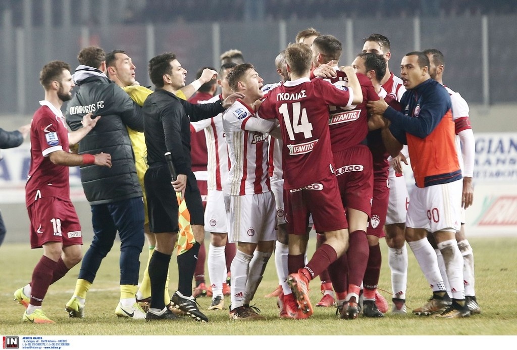 Επεισόδιο Προτό-Ζίζιτς στο ΑΕΛ-Ολυμπιακός (photos)