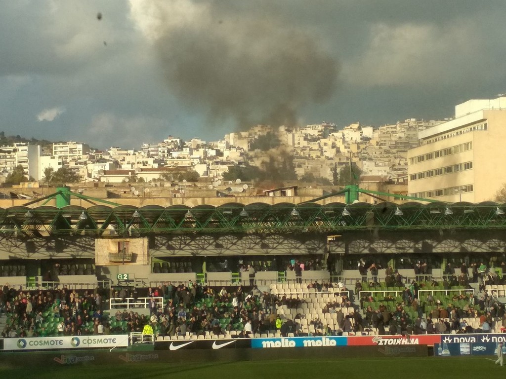 Παναθηναϊκός: Φωτιά έξω από το γήπεδο της Λεωφόρου! (photos)