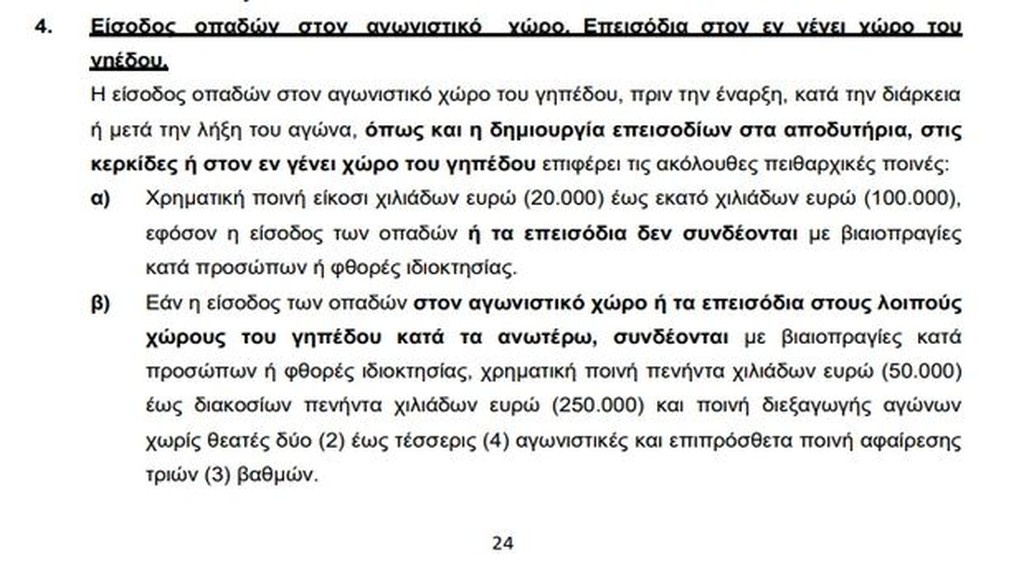 Ολυμπιακός: Κίνδυνος αφαίρεσης βαθμών και αποκλεισμού έδρας για τα επεισόδια (photo)