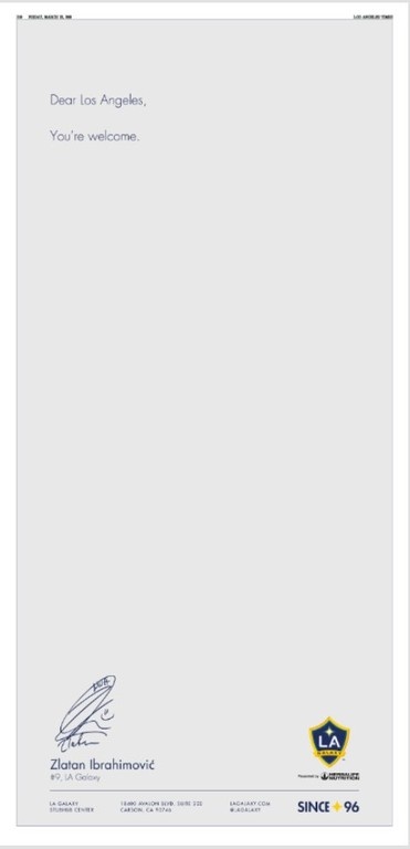 Η πρωτότυπη ανακοίνωση απόκτησης του Ζλάταν Ιμπραΐμοβιτς! (photos)