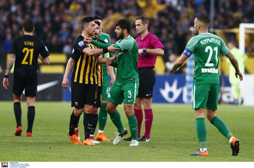 ΑΕΚ-Παναθηναϊκός: Έξαλλοι οι «πράσινοι» με την αποβολή του Ινσούα (photos)