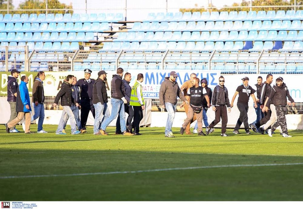 «Ντου» οπαδού του ΟΦΗ στο γήπεδο (video)