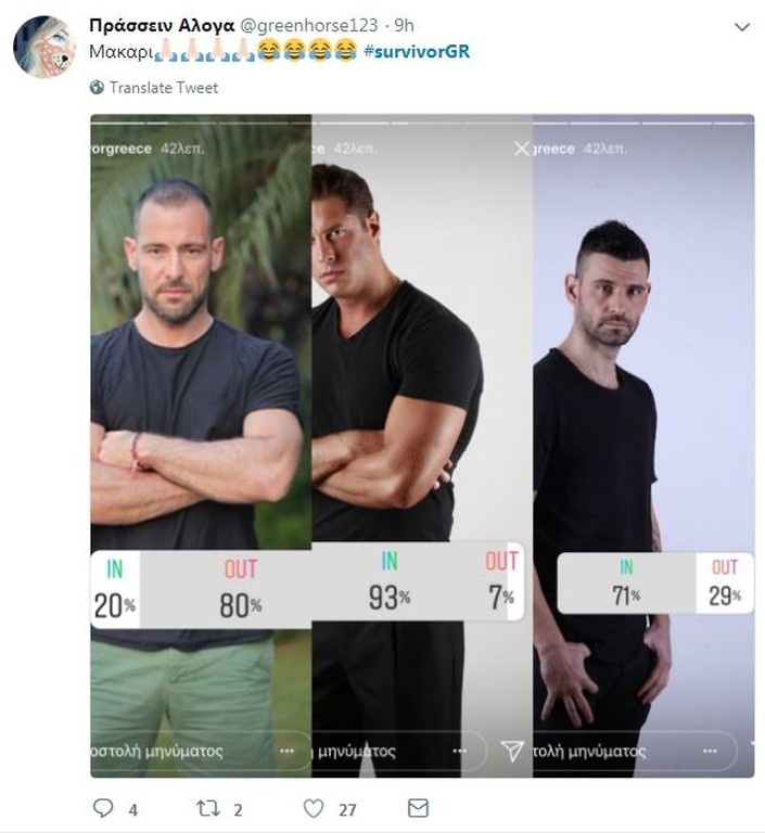Survivor 2: Όργια στο Twitter για τους υποψήφιους Σώζοντα, Νάσο και Μουρούτσο (photos)
