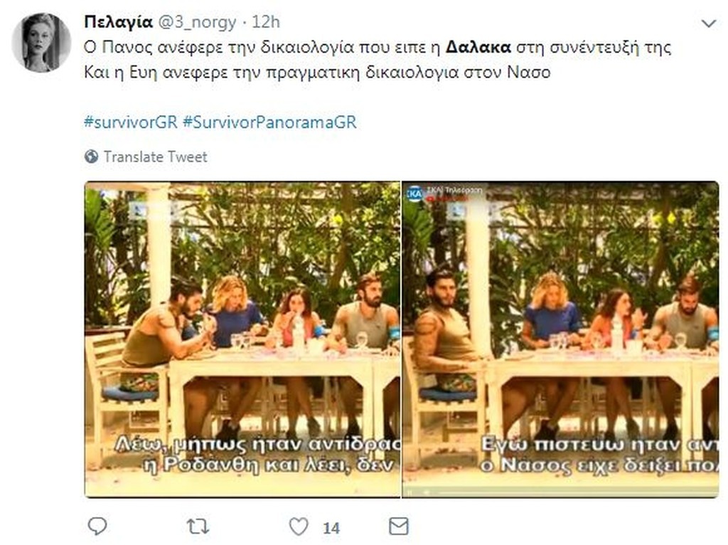 Survivor 2: Άγριο κράξιμο στο Twitter για Δαλάκα λόγω Νάσου! (photos+tweets)