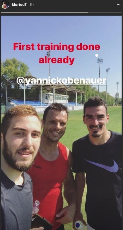 Ολυμπιακός: Προπόνηση και selfie για Φορτούνη και Λάζαρο (photo)