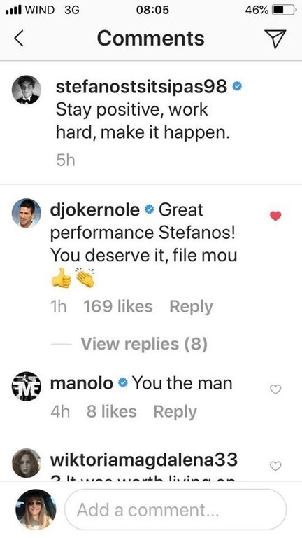 Υπόκλιση Τζόκοβιτς σε Τσιτσιπά! (photo)