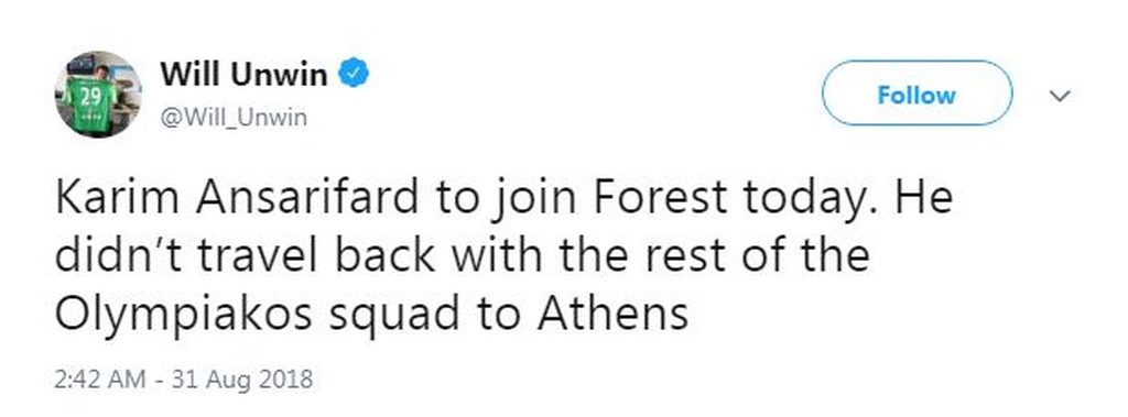 Ολυμπιακός: «Εκεί πάει ο Ανσαριφάρντ» (photo)