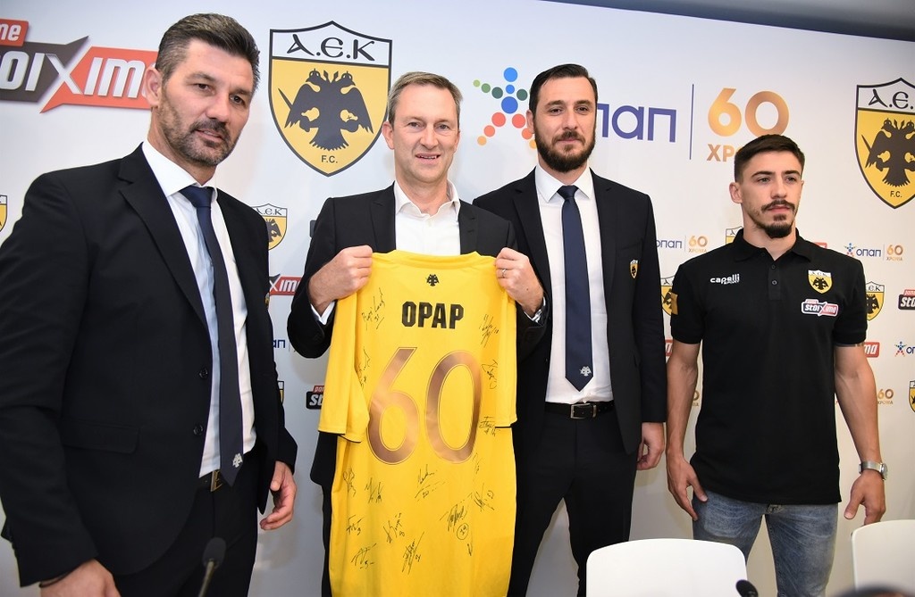 ΟΠΑΠ και ΠΑΕ ΑΕΚ μαζί για την περίοδο 2018-2019 (photos+video)