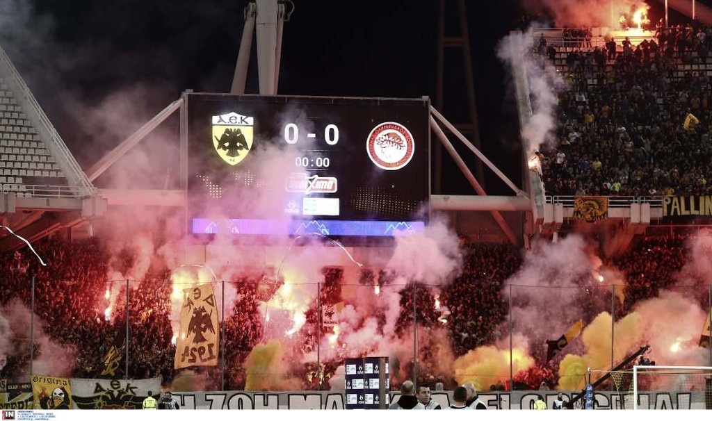 ΑΕΚ-Ολυμπιακός: Πήρε «φωτιά» το ΟΑΚΑ (photos, video)