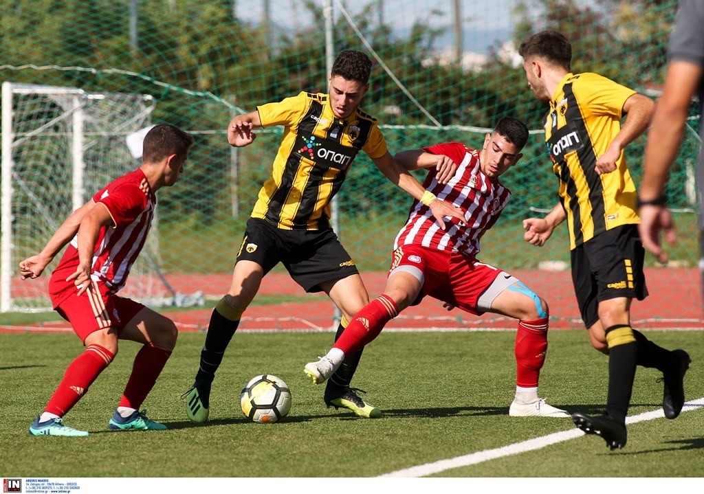 ΑΕΚ-Ολυμπιακός 1-0: «Κιτρινόμαυρο» το ντέρμπι στην Κ-19