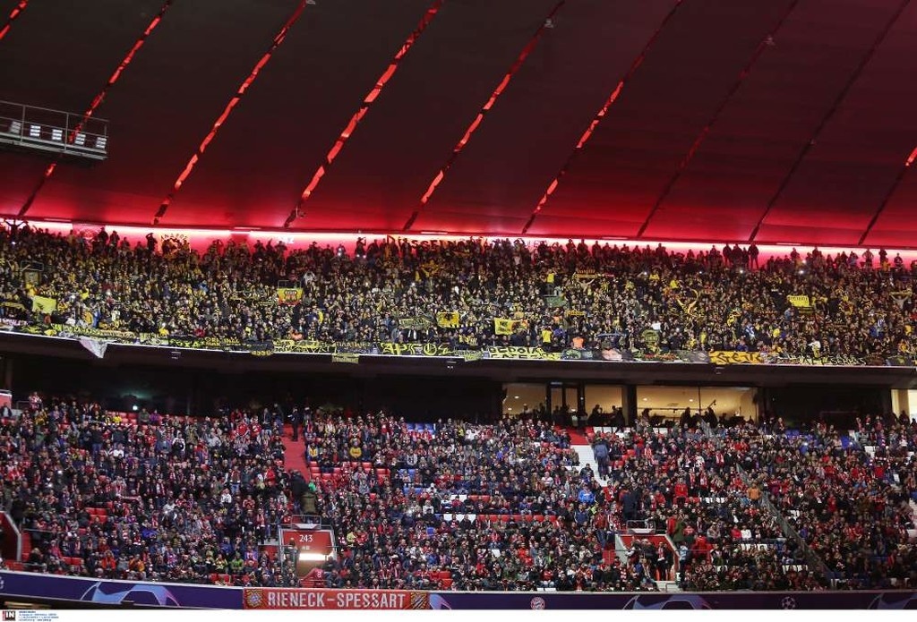 Μπάγερν Μονάχου-ΑΕΚ: «Κιτρινόμαυρο» πάρτι στην Allianz Arena (photos)