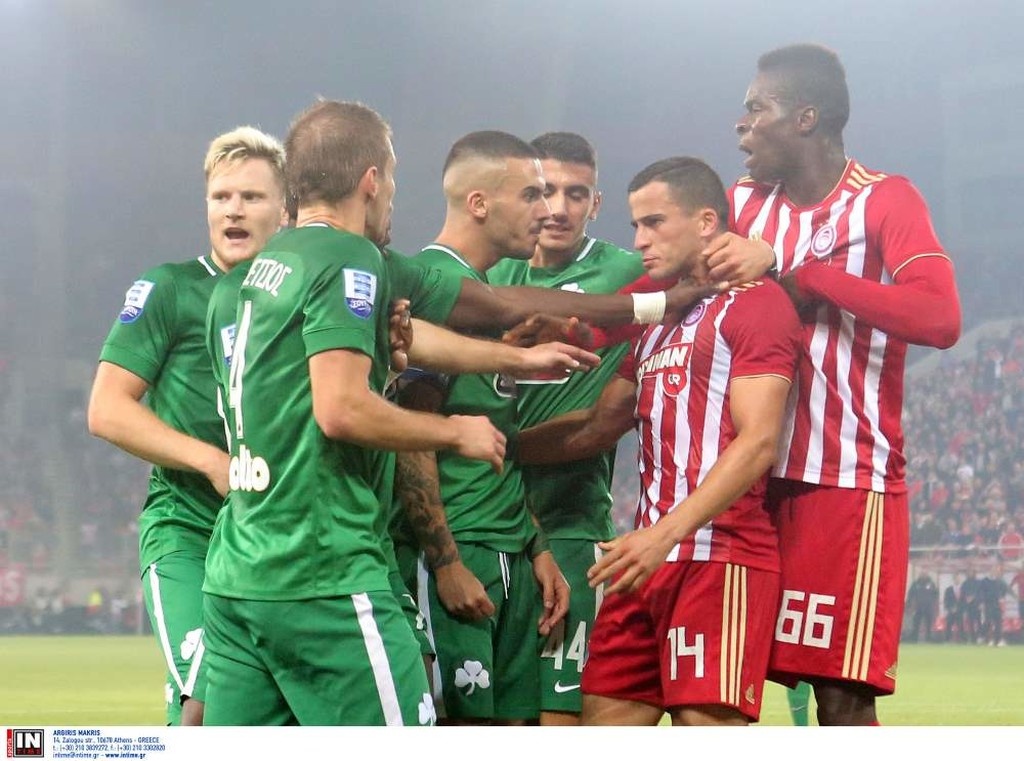 Ολυμπιακός-Παναθηναϊκός: Χαμός στο ντέρμπι - Ένταση με Κουρμπέλη, Σισέ, Ποντένσε (photos)