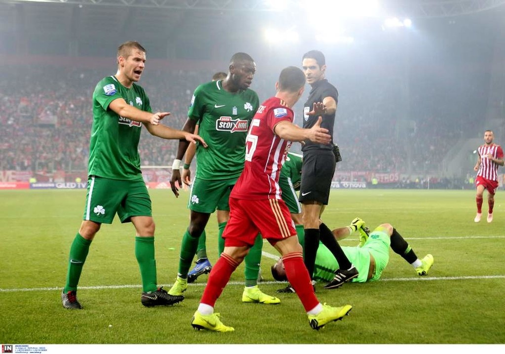 Ολυμπιακός-Παναθηναϊκός: Χαμός στο ντέρμπι - Ένταση με Κουρμπέλη, Σισέ, Ποντένσε (photos)