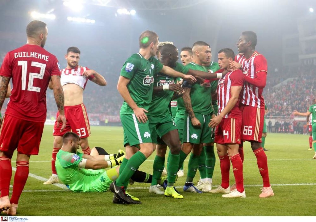 Ολυμπιακός-Παναθηναϊκός: Χαμός στο ντέρμπι - Ένταση με Κουρμπέλη, Σισέ, Ποντένσε (photos)