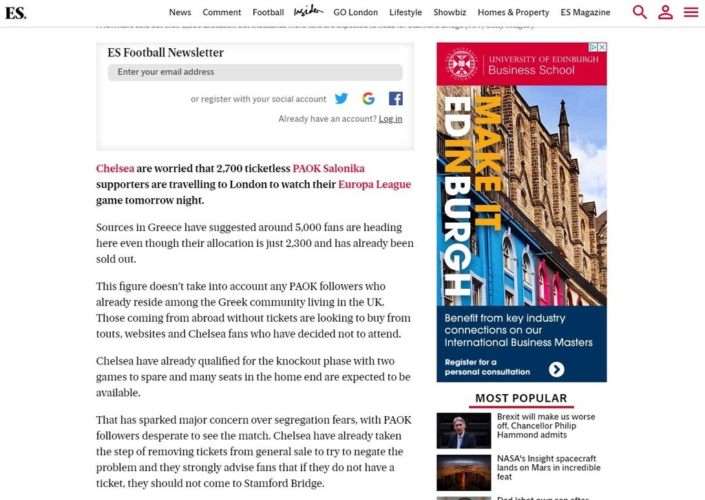 Τσέλσι – ΠΑΟΚ: «Πάνω από 2.700 οπαδοί στο Λονδίνο χωρίς εισιτήρια» (photos)