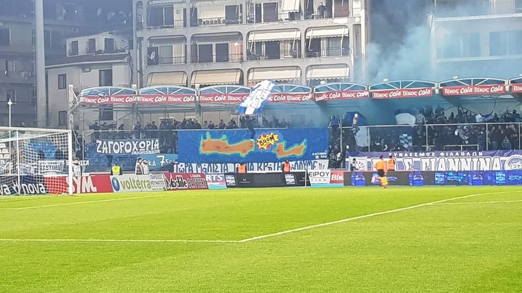 ΠΑΣ Γιάννινα-ΟΦΗ: Το πανό που εξαγρίωσε τους Κρητικούς (photos)