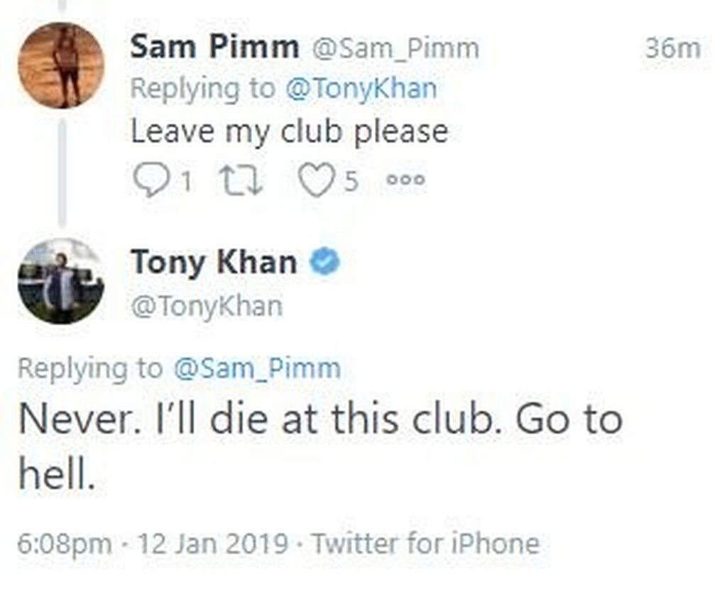 Έστειλε οπαδό στο... διάολο ο αντιπρόεδρος της Φούλαμ (pic)