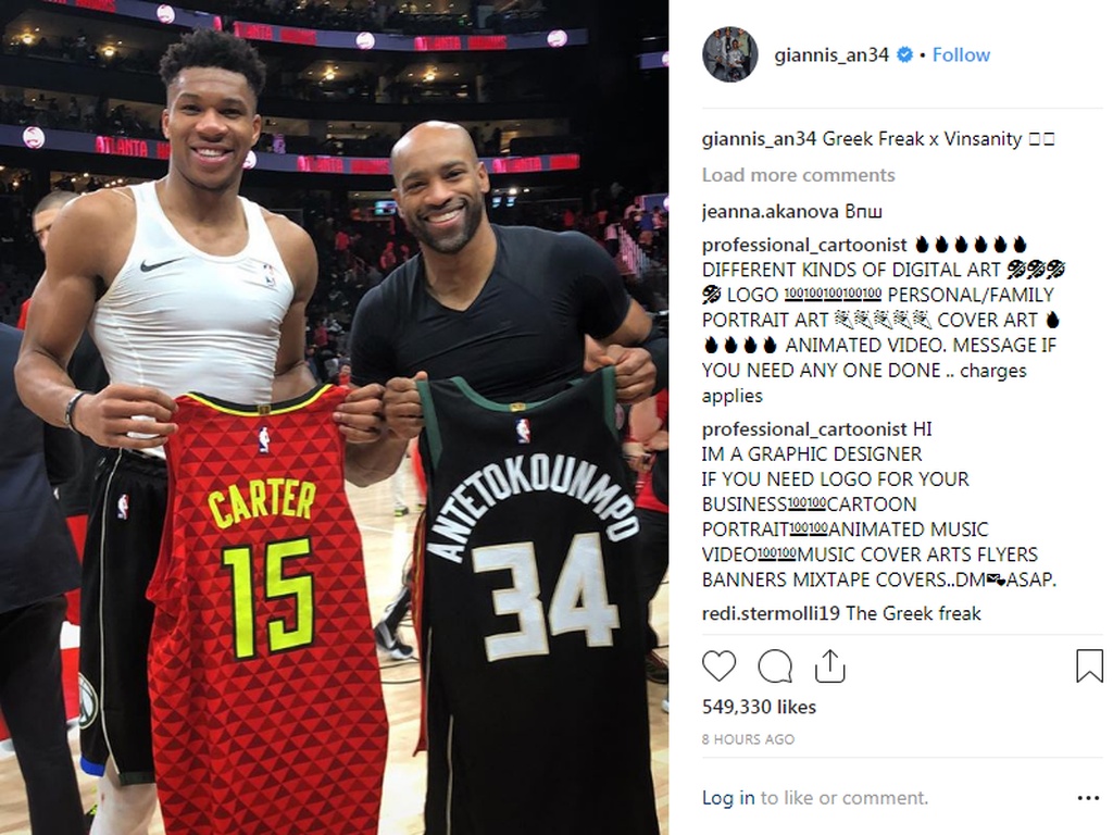 NBA: Αποθέωσε Κάρτερ ο Γιάννης! (photos)